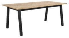 Design Scandinavia Jídelní stůl Brighton, 180 cm, dub / černá