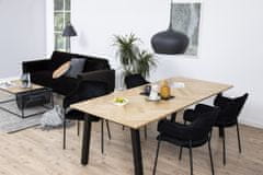 Design Scandinavia Jídelní stůl Brighton, 220 cm, dub / černá