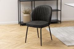 Design Scandinavia Jídelní židle Patricia (SET 2 ks), antracitová
