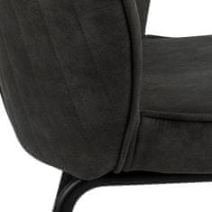 Design Scandinavia Jídelní židle Patricia (SET 2 ks), antracitová