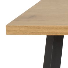 Design Scandinavia Jídelní stůl Mallow, 190 cm, dub / černá
