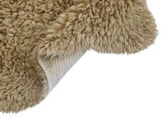 Vlněný koberec Woolly - Sheep Beige 75x110 tvar kožešiny