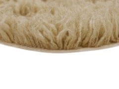 Vlněný koberec Woolly - Sheep Beige 75x110 tvar kožešiny