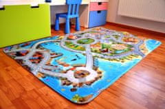 Vopi Protiskluzový kusový koberec Ultra Soft Město s pláží 70x95