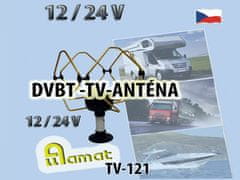 TV Anténa Korona všesměrova - napájení 12-24V do automobilu