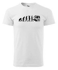 Fenomeno Pánské tričko Evoluce(Kamioňák) - bílé Velikost: L