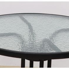 ATAN Stůl BORGEN TYP 2 - černá ocel / temperované sklo