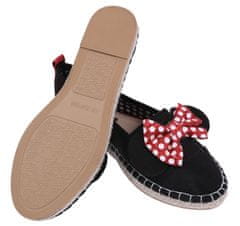 Disney Černé espadrilky s mašlí Minnie Mouse DISNEY, 36