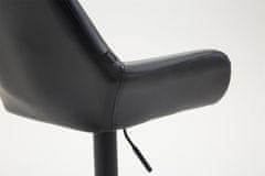 BHM Germany Barová židle Brag (SET 2 ks), syntetická kůže, černá
