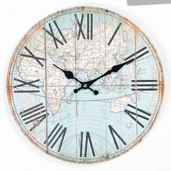 Clayre & Eef Nástěnné hodiny World 34 cm