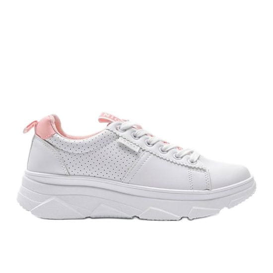 Bílo-růžové sportovní tenisky BO-529