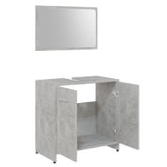 Greatstore 3dílný set koupelnového nábytku betonově šedý dřevotříska
