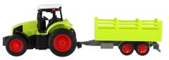 Teddies Traktor RC s vlekem plast 38cm 27MHz