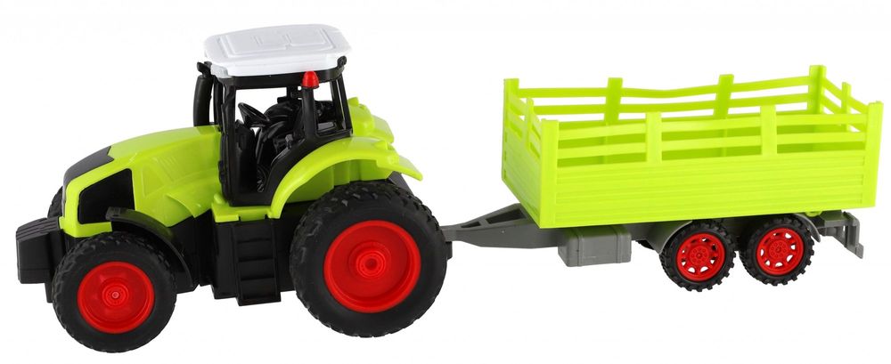 Levně Teddies Traktor RC s vlekem plast 38cm 27MHz