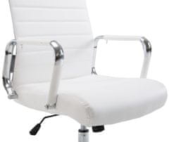 BHM Germany Kancelářská židle Kolumbus, syntetická kůže, bílá