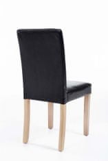 BHM Germany Jídelní židle Ina, syntetická kůže, černá