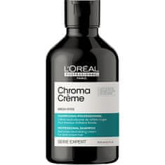 Loreal Professionnel Profesionální zelený šampon neutralizující červené tóny Serie Expert Chroma Crème (Green Dyes Shampo (Objem 300 ml)