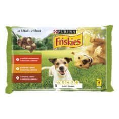Friskies Dog adult multipack hovězí/kuře/jehněčí ve šťávě 40x100 g