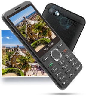myPhone Maestro 2, stylový tlačítkový telefon, 2G síť Bluetooth kompaktní tlačitkový telefon pro seniory pro nenáročné VGA fotoaparát FM rádio Dual SIM, malé rozměry
