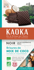 KAOKA Bio hořká čokoláda s kokosem 100 g