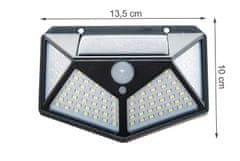Iso Trade ISO 10720 Solární venkovní 100 LED SMD osvětlení s pohybovým senzorem