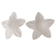 Dekora Bílé květy z jedlého papíru 400ks 2cm