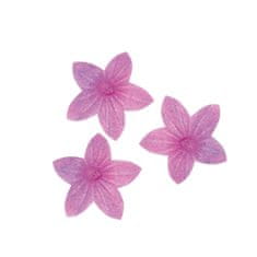 Dekora Květy z jedlého papíru 400ks 2cm fialové