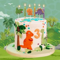 Dekora Svíčky na dort dinosauři 12ks -