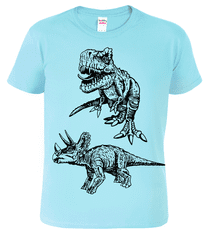 Hobbytriko Dětské tričko s dinosaurem - Dva dinosauři Barva: Apple Green (92), Velikost: 8 let / 134 cm