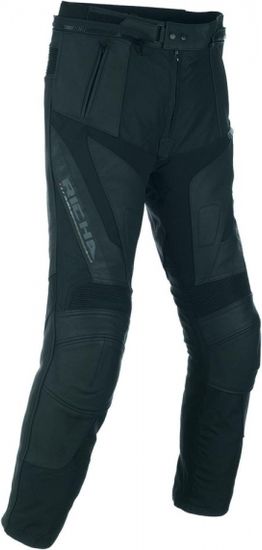 RICHA Moto kalhoty BALLISTIC kožené černé - nadměrná velikost
