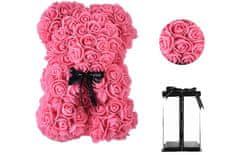 Rose Bear - Medvídek s růží 25 cm, v dárkovém balení - Šedá