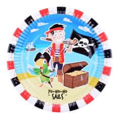 Párty papírové talíře pirát - Kapitán HOOK - 18 cm - 8ks