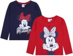 Disney 2x dívčí halenka s dlouhým rukávem Minnie Mouse, 104