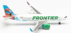 Herpa Airbus A320-251N, společnost Frontier Airlines "Flo the Flamingo" Colors, USA, 1/500