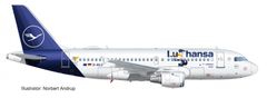 Herpa Airbus A319-114, společnost Lufthansa "LU" Colors, Named "Verden", Německo, 1/100