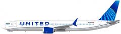 Herpa B737 MAX 9, společnost United Airlines "2019s" Colors, USA, 1/200