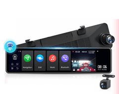 Junsun Smart Přední kamera + zadní kamera, Android system, GPS navigace, Android zrcátko, chytré zrcátko s kamerou, Smart Kamera Android WIFI
