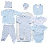 chlapecký kojenecký dárkový set 9 kusů - hvězdičky X0731 modrá 62