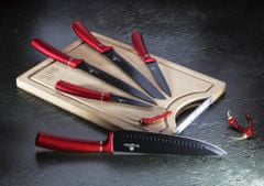 Berlingerhaus Sada nožů s nepřilnavým povrchem + prkénko 6 ks Burgundy Line