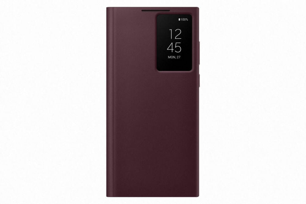 Samsung Galaxy S22 Ultra Flipové pouzdro Clear View EF-ZS908CEEGEE, vínové