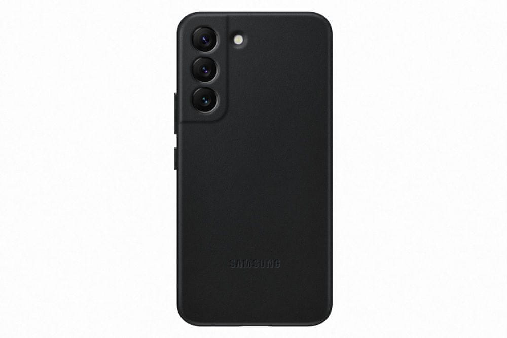 Samsung Galaxy S22+ Kožený zadní kryt EF-VS906LBEGWW, černý