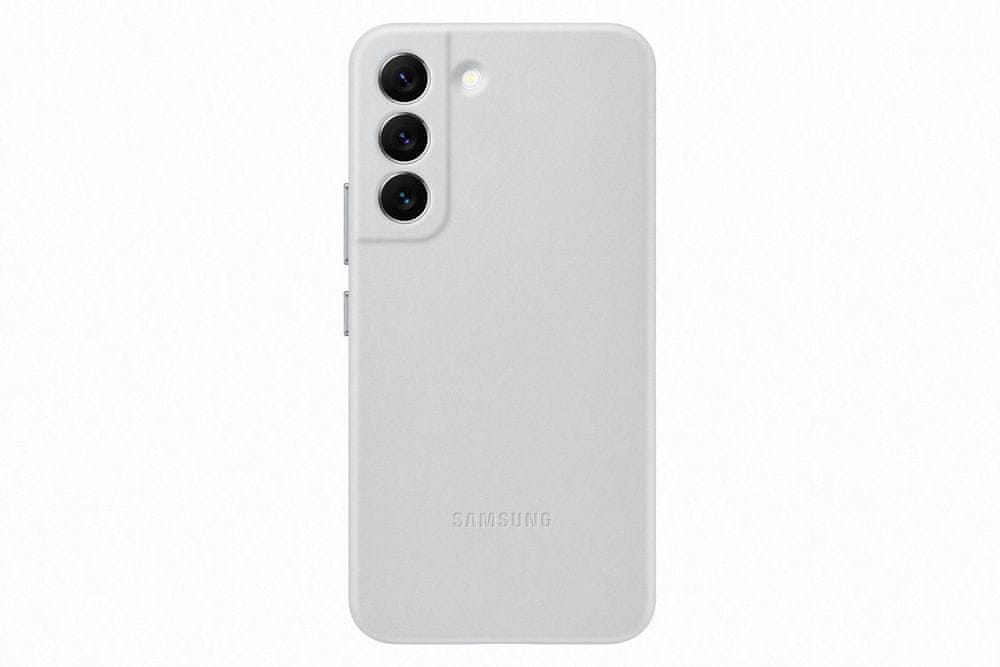 Samsung Galaxy S22 Kožený zadní kryt EF-VS901LJEGWW, světle šedý