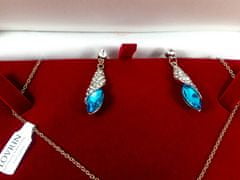 Lovrin Sada šperků ve tvaru azurové slzy se zirkony
