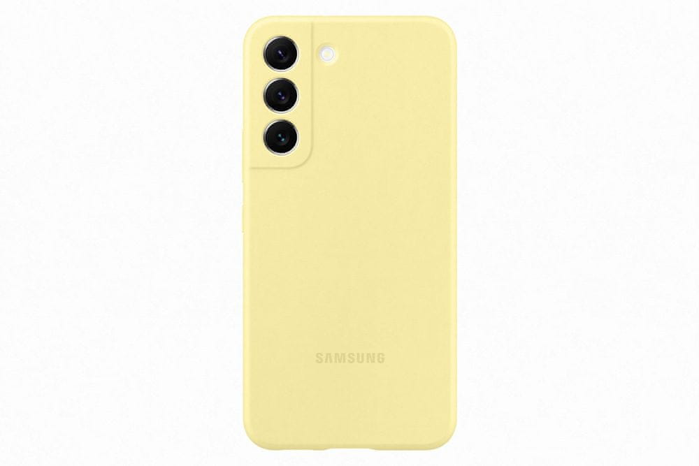 Levně Samsung Galaxy S22 Silikonový zadní kryt EF-PS901TYEGWW, žlutý