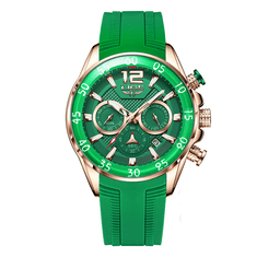 Lige Elegance pro muže: Stylové hodinky značky zelená - Model 8934/V + bonus zdarma