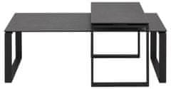 Design Scandinavia Konferenční stolek Katrine (SADA 2ks), 115 cm, černá