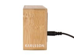 Karlsson Budík/Stolní hodiny Tube bamboo 14,8 cm Karlsson