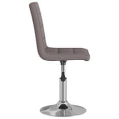 Vidaxl Otočná židle, barva taupe, čalouněná látkou