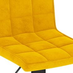 Vidaxl Barové stoličky 2 ks hořčicově žluté samet