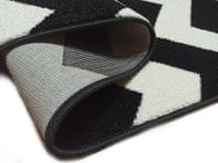 Weltom kusový koberec Silver ZigZag 2471/23 80x150cm černý